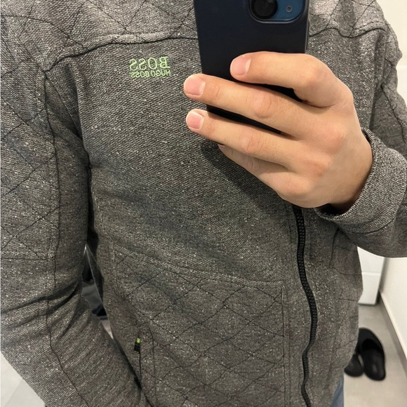 Hugo Boss gray zipper sweater winter men’s jumper
Slim fit 
Size L - Picture 2 of 2